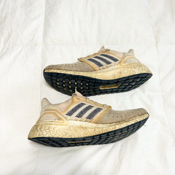 Adidas UltraBoost 20 SB Parley Running Shoes Tan Navy Women’s Size 8 Worn - Picture 4 of 8